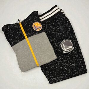 Golden State Warriors NBA Full Zip Hoodie & Jogger Set Men’s Large Gray Black